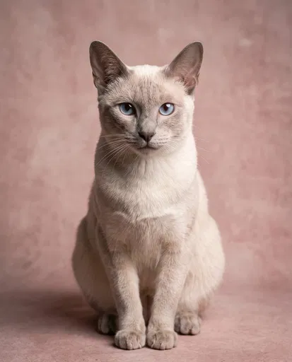 Lilac Point Siamese Cat Studio Portrait