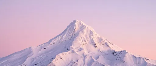 Snowy Mountain Summit at Pastel Dawn
