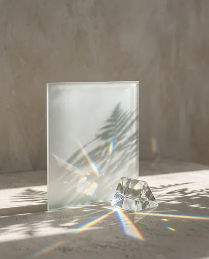 Frosted Glass and Prism with Rainbow Caustics