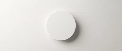 Minimalist White Circular Podium Top View