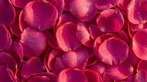 Pink Rose Petals With Water Droplets