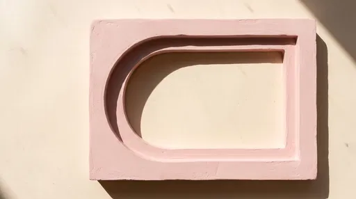 Pastel Pink Plaster Archway Frame Flatlay