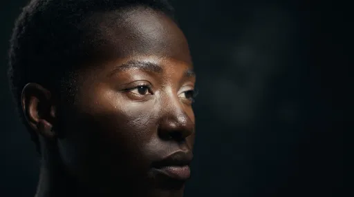 Close-Up Portrait with Dramatic Eye Lighting