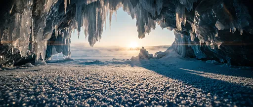 Sunrise View From Frozen Ice Cave