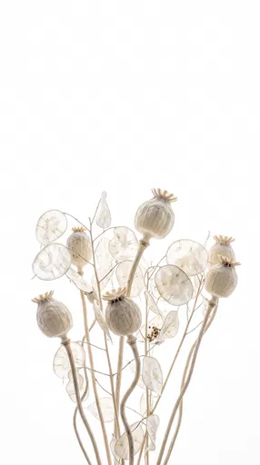 Dried White Poppy Pods and Lunaria
