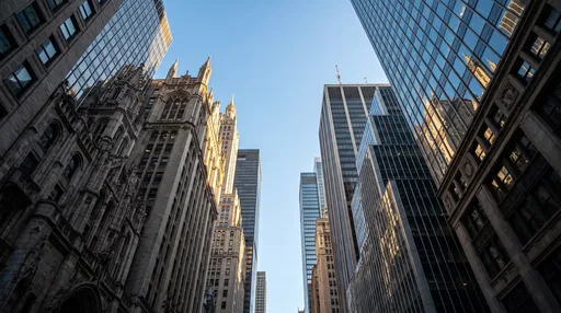 Low Angle View of Manhattan Skyscrapers