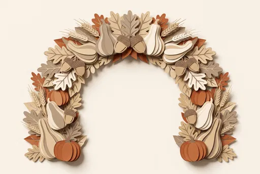 Paper Cut Autumn Harvest Arch
