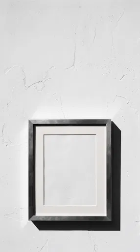 Silver Frame on White Plaster Wall