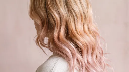 Rose Gold Ombre Wavy Hairstyle