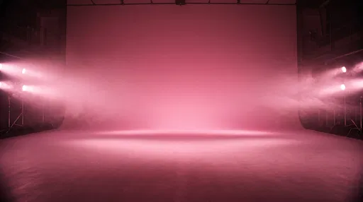 Pink Lit Studio Cyclorama Background