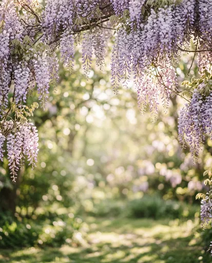 Pastel Wisteria Garden Arch Backdrop