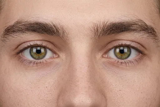 Macro Close-Up of Green Hazel Eyes