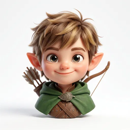 Chibi Elf Archer Bust Avatar