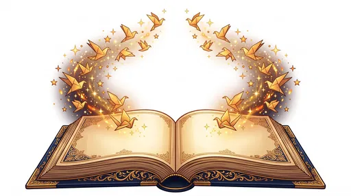 Ornate Book With Golden Paper Birds