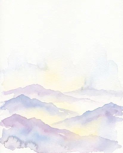 Pastel Watercolor Mountain Ridges Background