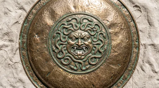 Ancient Greek Bronze Shield With Gorgon Relief