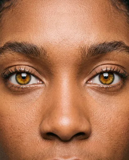 Close-Up Portrait of Golden Brown Eyes