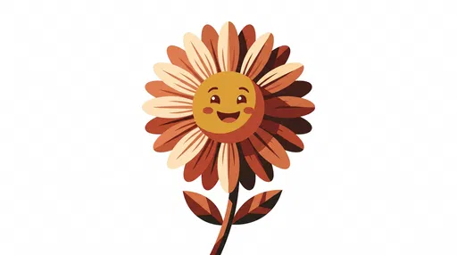 Cheerful Smiling Daisy Vector Clipart