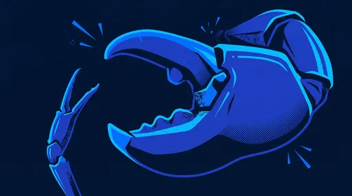 Electric Blue Snapping Shrimp Claws Illustration