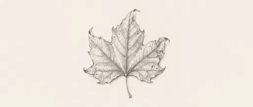 Graphite Drawing of Weathered Sycamore Leaf