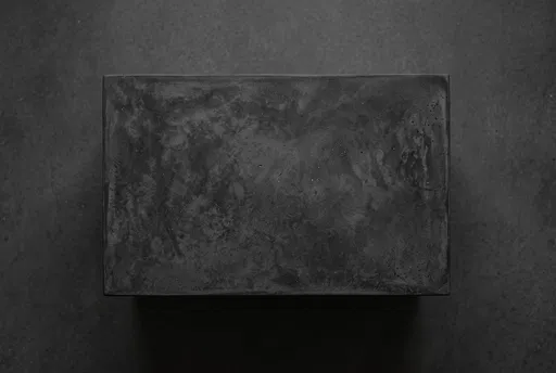 Dark Micro-Cement Rectangular Plinth Top View