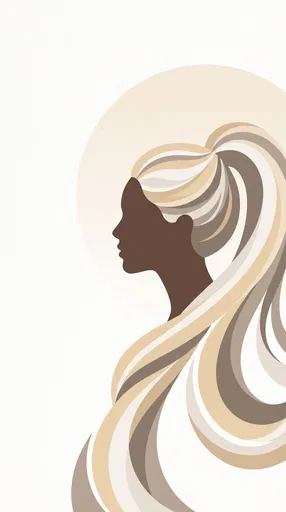 Minimalist Woman Profile With Blonde Ponytail