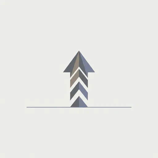 Minimalist Geometric Upward Arrow Icon