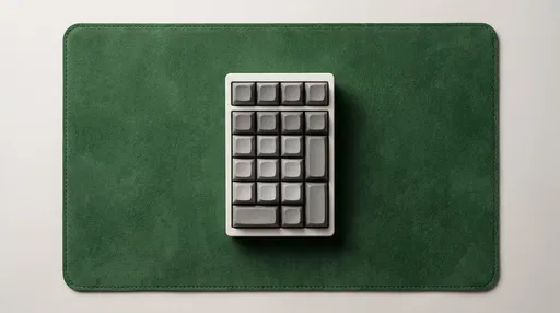 Blank Mechanical Numpad on Green Blotter