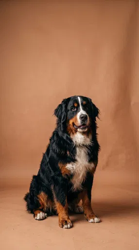 Bernese Mountain Dog Studio Portrait