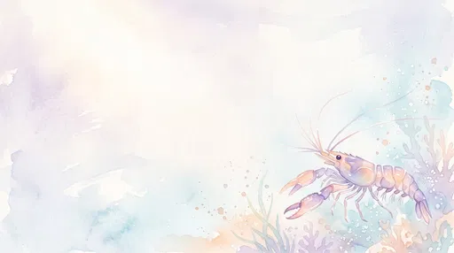 Pastel Watercolor Pistol Shrimp Illustration