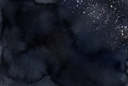Dark Midnight Watercolor With Pastel Splatters