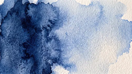Indigo Watercolor Wash On Textured Paper