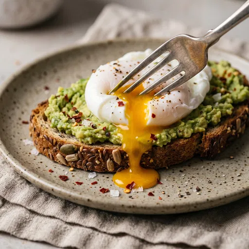 Poached Egg on Seeded Avocado Toast