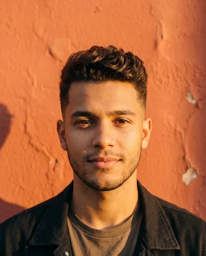 Young Man With Wavy Quiff Hairstyle