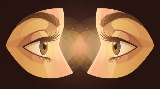Symmetrical Vector Illustration of Two Eyes