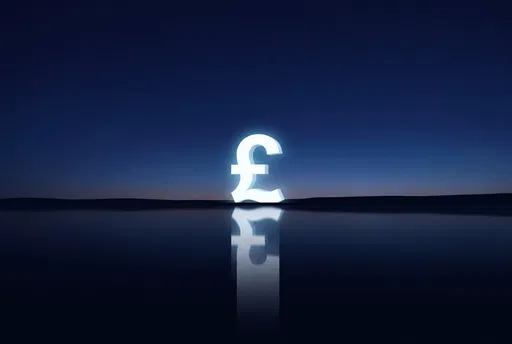 Glowing Pound Symbol on Horizon