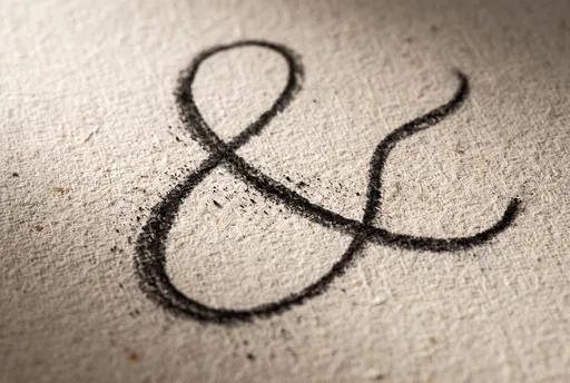 Charcoal Ampersand on Textured Paper