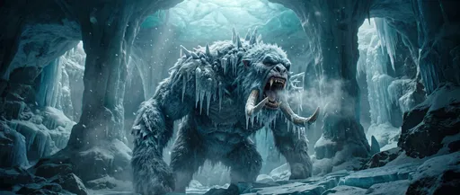 Roaring Frost Troll in Ice Cavern