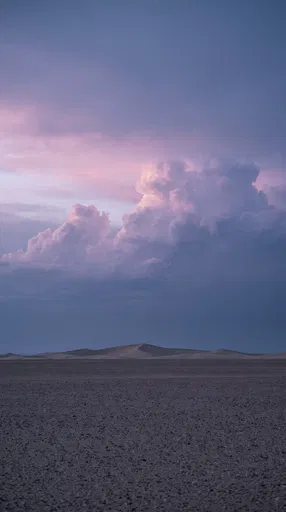Minimalist Desert Landscape at Twilight