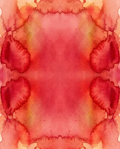 Symmetrical Red and Orange Watercolor Background