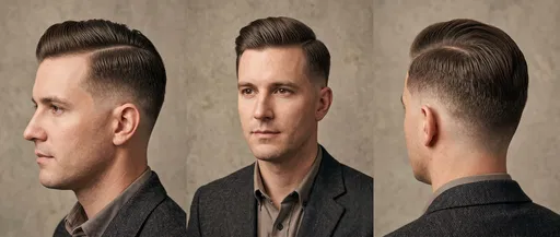 Classic Gentleman Low Fade Haircut Angles