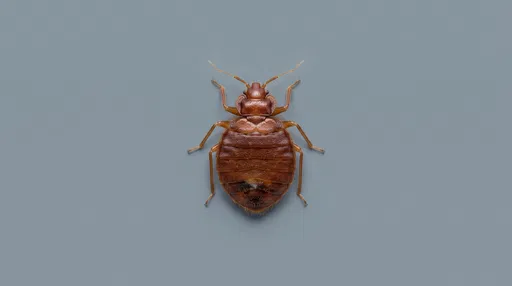 Isolated Bed Bug on Grey Background