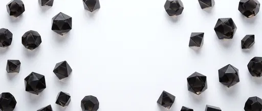 Smoky Acrylic Polyhedrons on White Background
