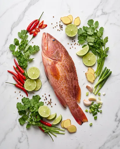 Red Grouper With Fresh Culinary Ingredients