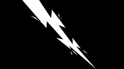 Minimalist White Lightning Bolt on Black