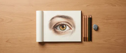 Realistic Hazel Eye Drawing in Sketchbook