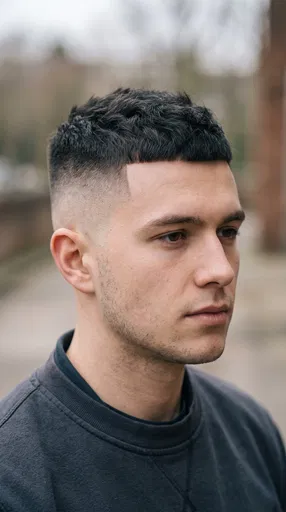 Young Man With Textured Crop Fade
