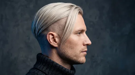 Profile of Man with Platinum Undercut