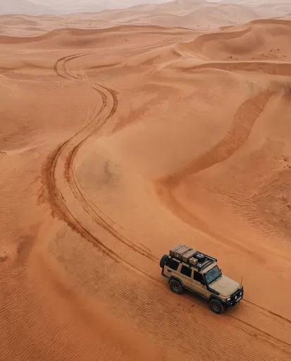 Overland 4x4 Truck in Desert Dunes