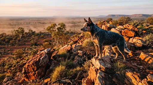 Blue Heeler Dog on Outback Ridge